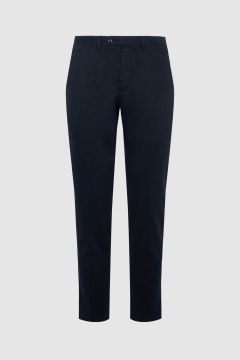 Pantaloni chino in cotone twill blu